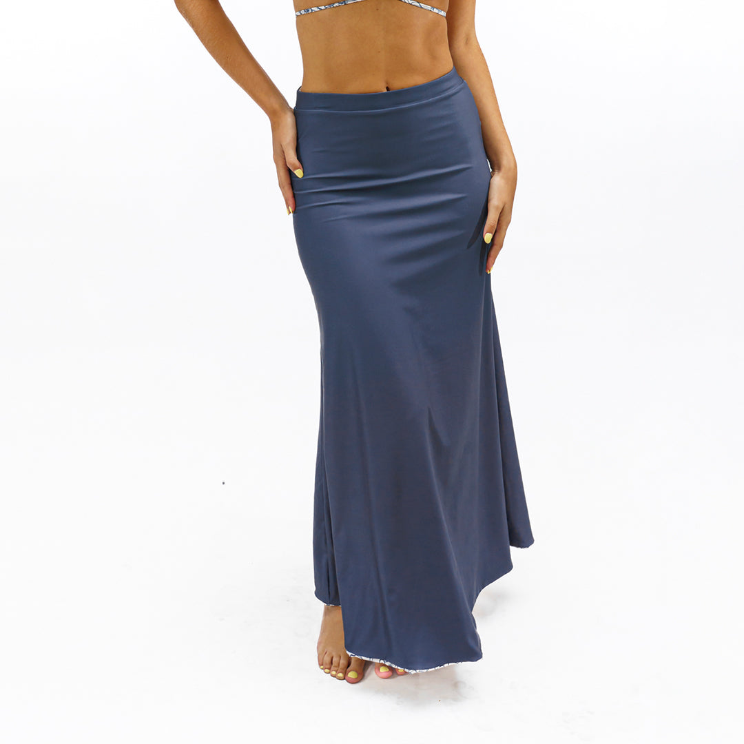 Long Skirt 'Blue Twirls'